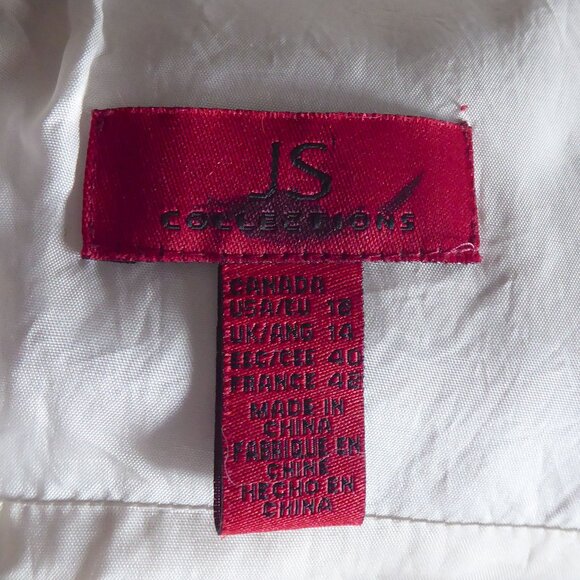 JS Collections Empire Waist V-Neckline Lace Black & Cream Long Dress Size 12. - Picture 11 of 12